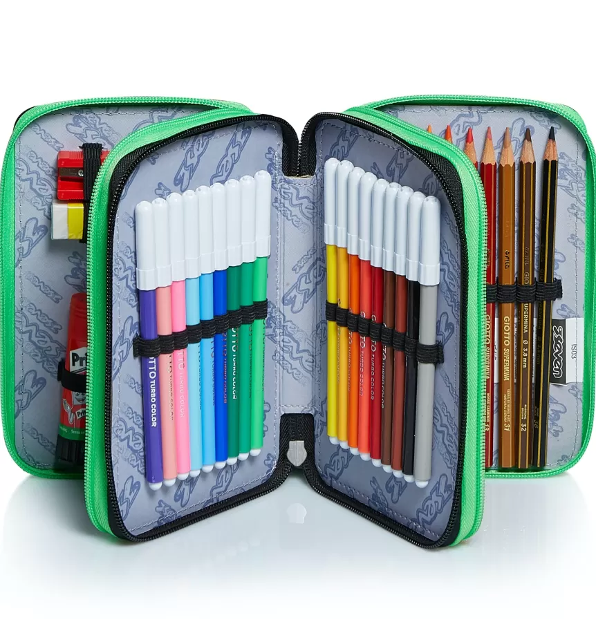 Store Seven 3 Compartments Pencil Case - Alpha Beat