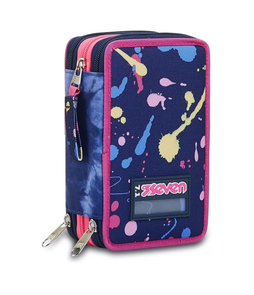 Shop Seven ® 3 Zip Pencil Case - Love Your Soul