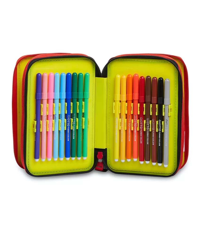 Outlet Seven ® 3 Zip Pencil Case Pen Pad - Take The Field