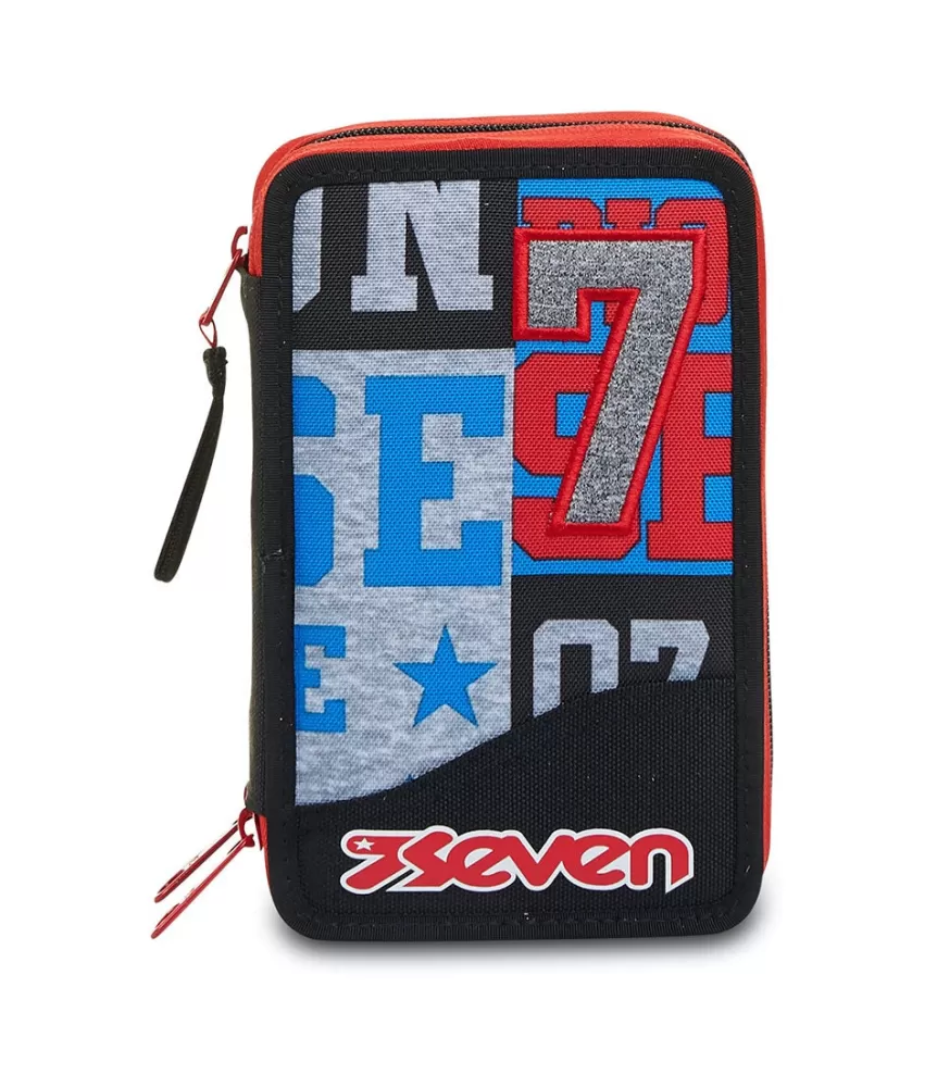 Outlet Seven ® 3 Zip Pencil Case Pen Pad - Take The Field