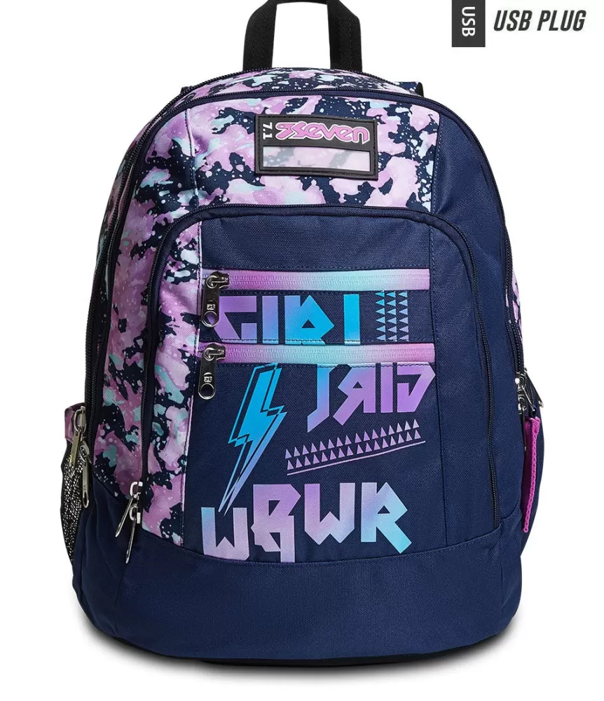 Discount Seven ® Advanced Backpack - Drawingpin Girl