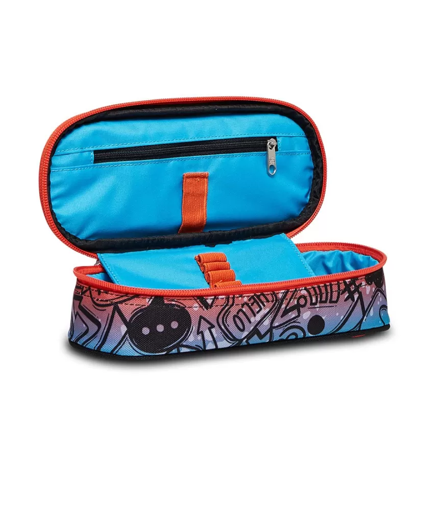 Hot Seven ® Round Plus Pencil Bag - Fluo Stamp