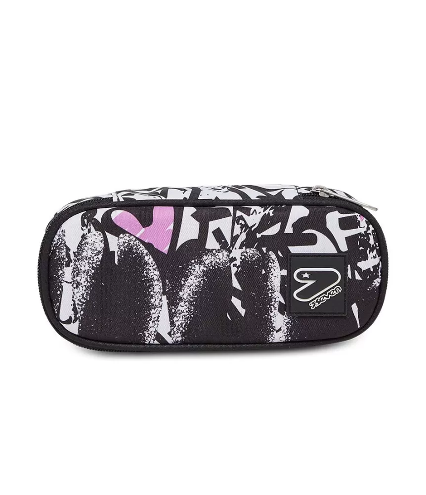 Store Seven ® Round Plus Pencil Bag - The Double Flashing Color