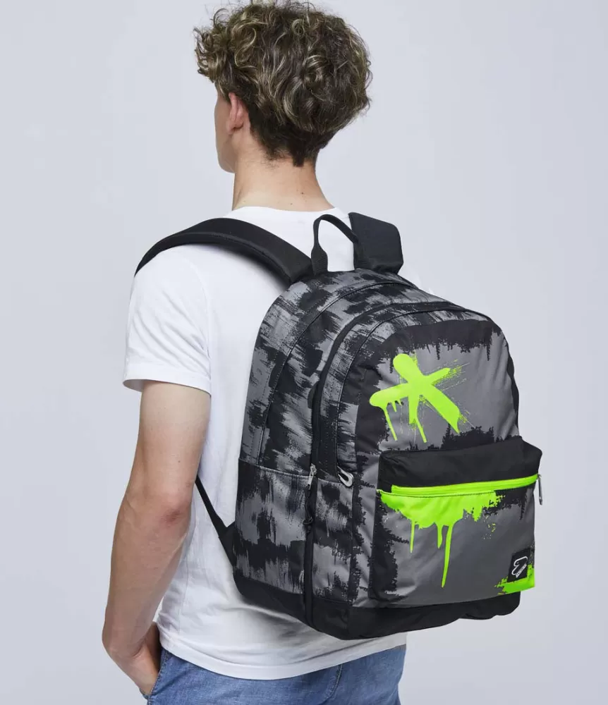 Discount Seven ® The Double Pro Xxl Reversible Detach - Backpack With Earphones