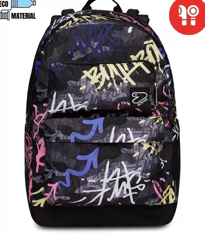 Store Seven ® The Double Reversible Pockets Backpack With Wireless Earphones