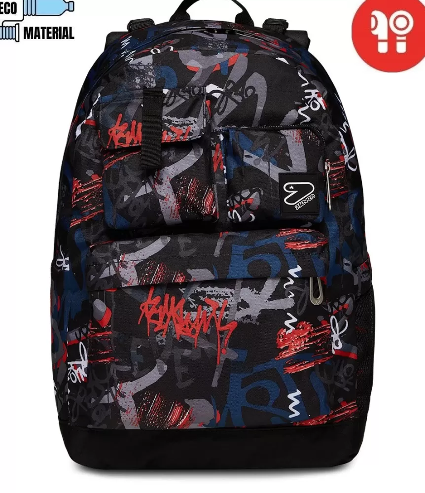 Clearance Seven ® The Double Reversible Pockets Backpack With Wireless Earphones