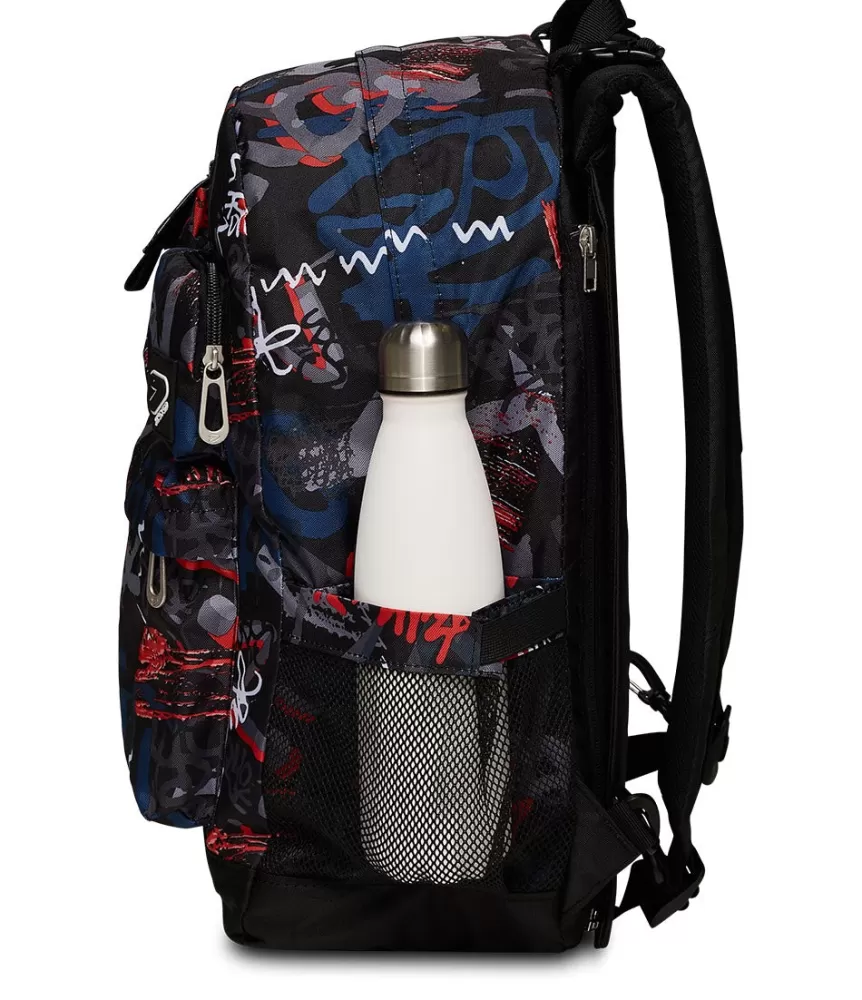 Clearance Seven ® The Double Reversible Pockets Backpack With Wireless Earphones