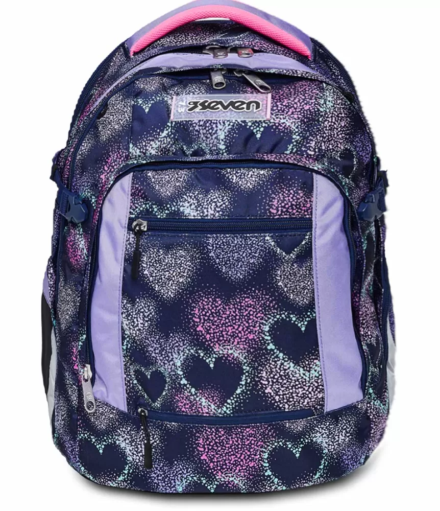 Outlet Seven ® Updown Twice School Backpack - Shading Heart
